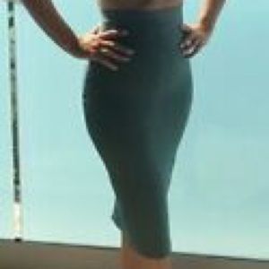 House of CB green bandage midi skirt Size L